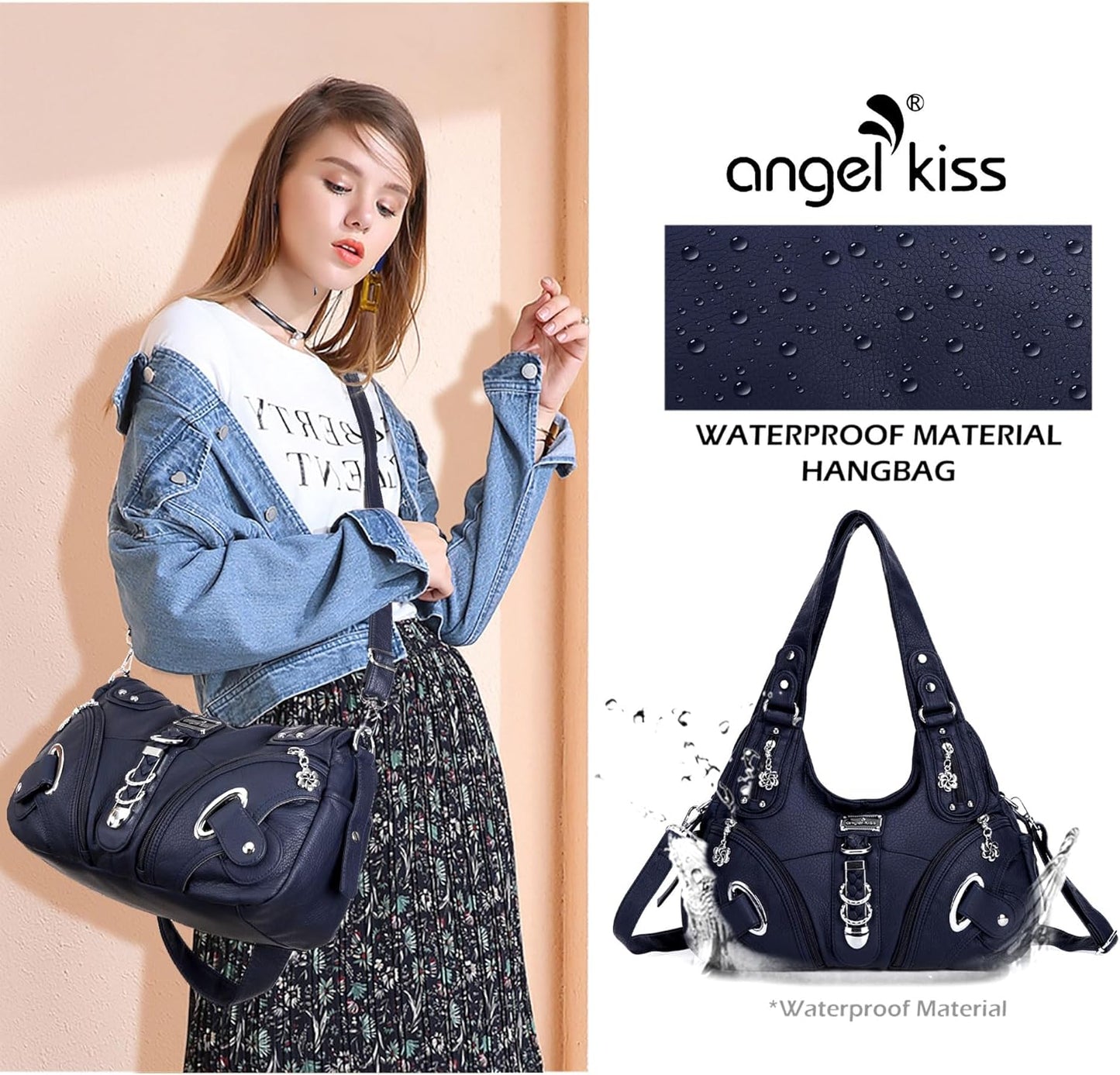 Angelkiss Hobo Purses and Handbags for Women Satchel Handbag Women Purses Large Daily Shoulder Bags
