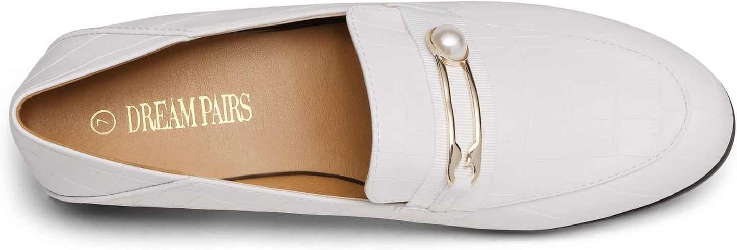 Loafers for Women Slip on Comfortable round Toe Casual Fashion Flats Dressy Shoes