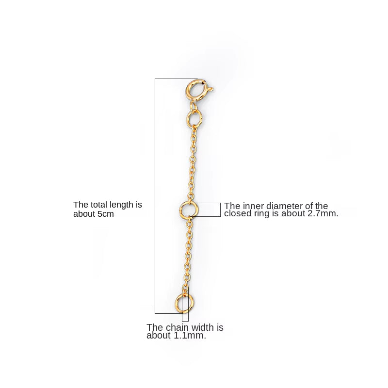 Necklace Extension Chain Tail 925 Silver Sterling Silver Bracelet DIY Accessories Chain Adjustment Chain Extension