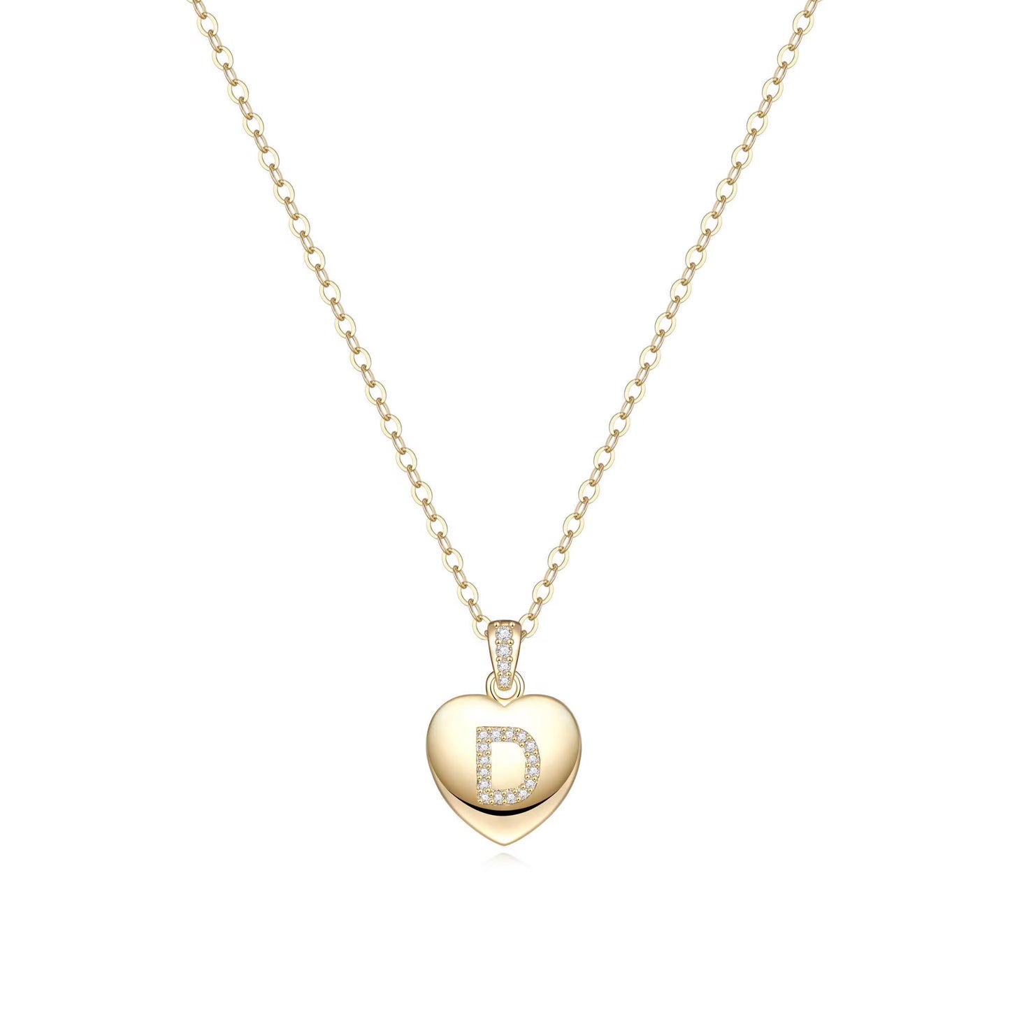 Initial Necklace for Women 14K Gold Plated Cubic Zirconia Letter Pendant Necklace for Women Birthday Christmas Mothers Day Gifts