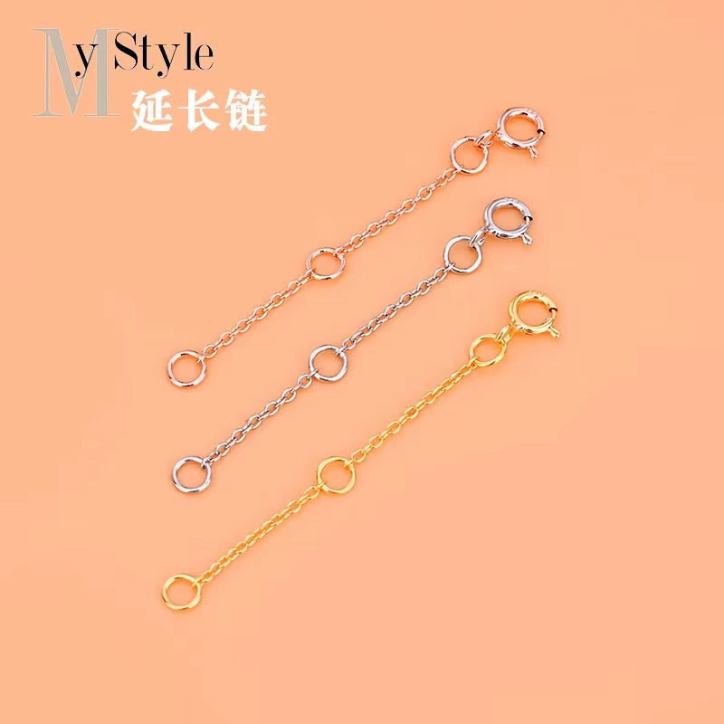 Necklace Extension Chain Tail 925 Silver Sterling Silver Bracelet DIY Accessories Chain Adjustment Chain Extension