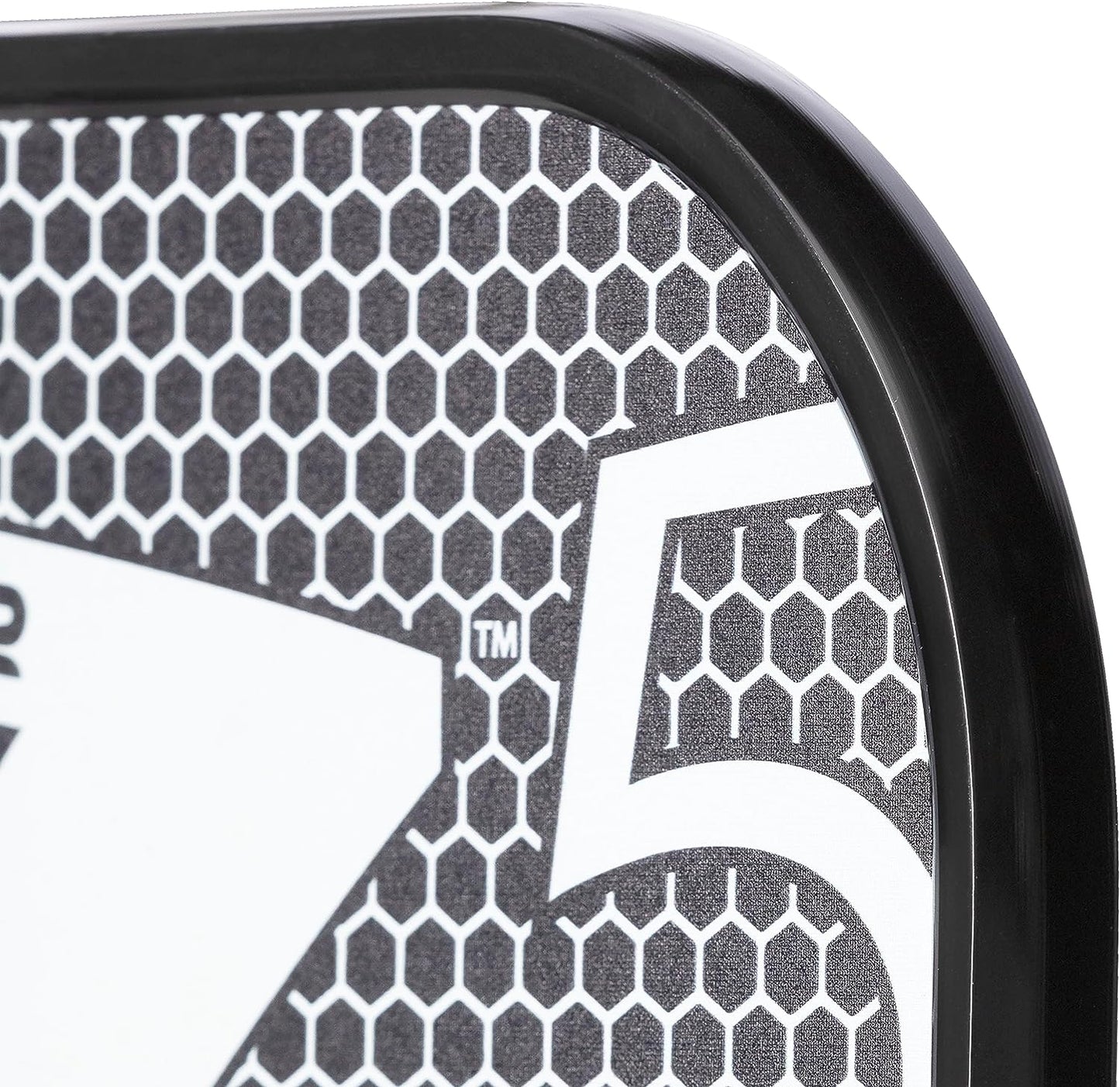 Graphite Z5 Pickleball Paddle (Graphite Carbon Fiber Face with Rough Texture Surface, Cushion Comfort Grip and Nomex Honeycomb Core for Touch, Control, and Power),White