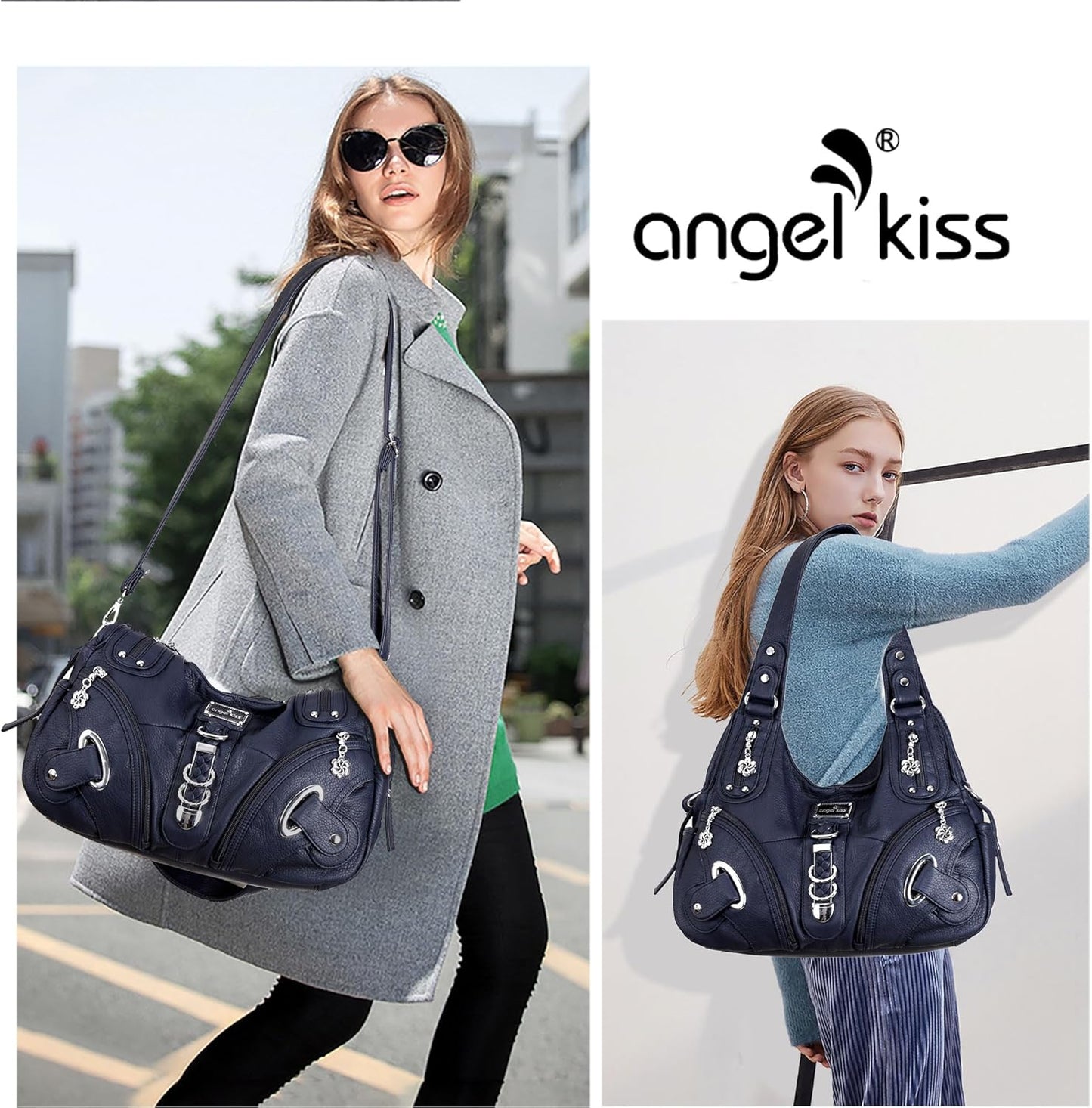 Angelkiss Hobo Purses and Handbags for Women Satchel Handbag Women Purses Large Daily Shoulder Bags