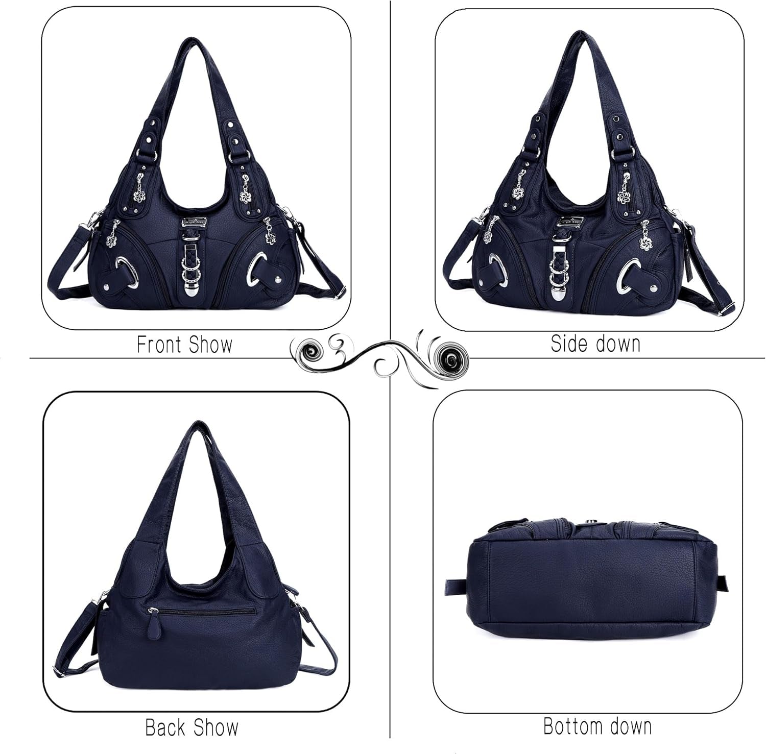 Angelkiss Hobo Purses and Handbags for Women Satchel Handbag Women Purses Large Daily Shoulder Bags