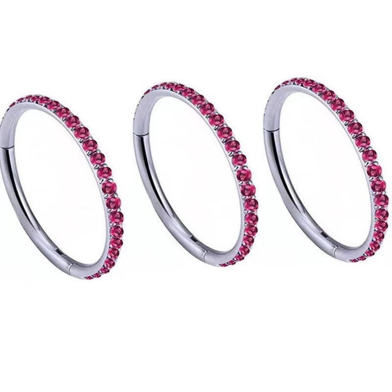 1Pc 16G 6-12Mm Titanium Nose Ring Tiny Flower Helix Cartilage Piercing Jewelry Nose Piercing Body Jewelry Cz Nose Hoop Nostril