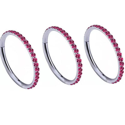 1Pc 16G 6-12Mm Titanium Nose Ring Tiny Flower Helix Cartilage Piercing Jewelry Nose Piercing Body Jewelry Cz Nose Hoop Nostril