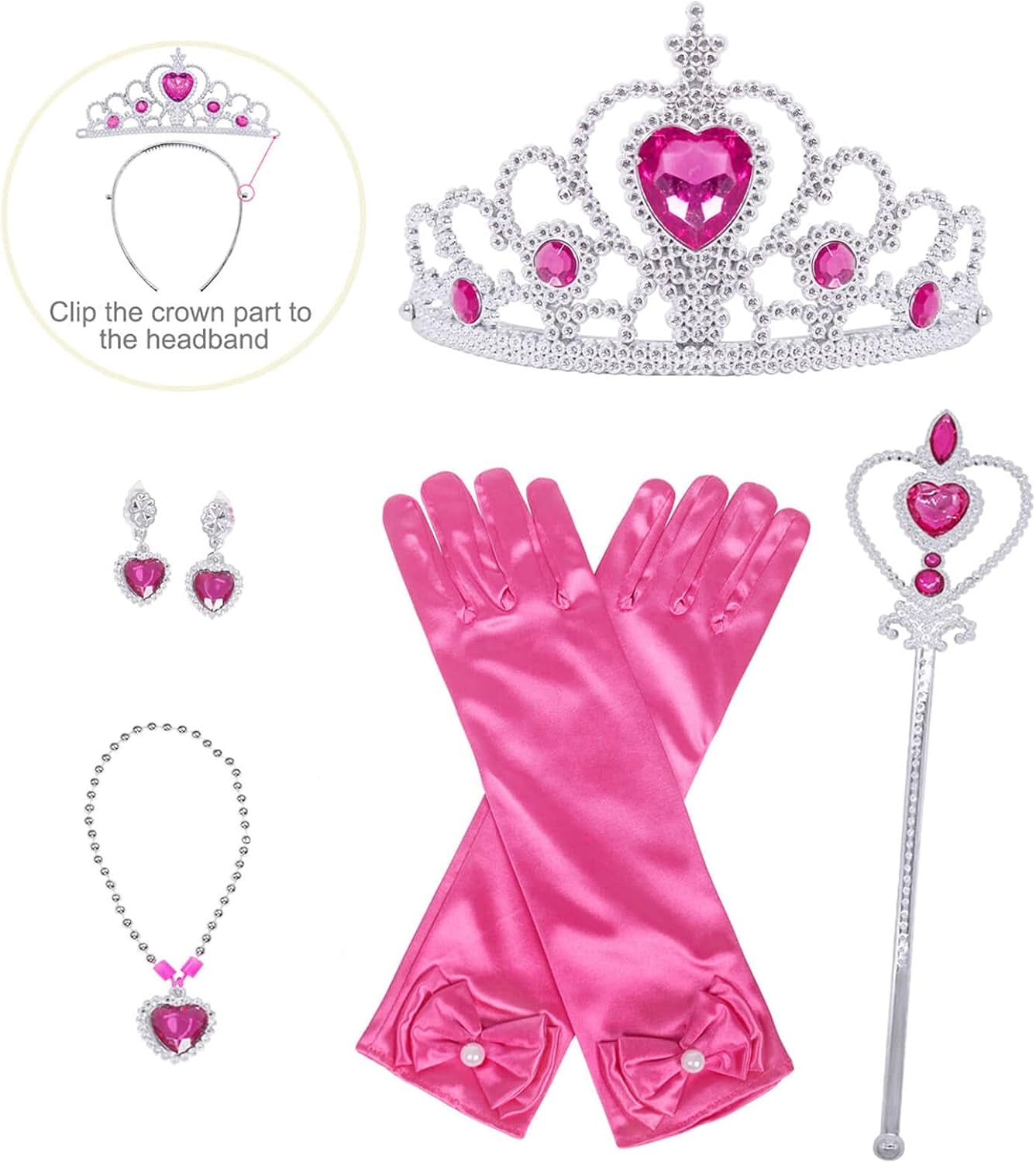 Little Girls Elegant Pink Princess Dress up Clothes Halloween Birthday Party Costumes Kids Girls Dresses