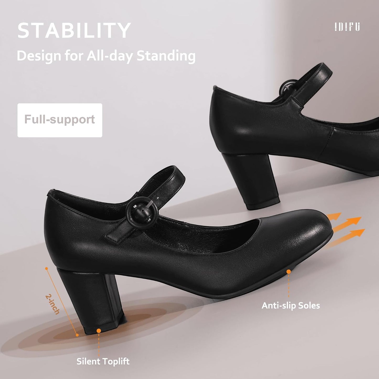 Women'S Candy Dress Mary Jane Shoes Low Block Heels Closed round Toe Office Work Church Wedding Pumps
