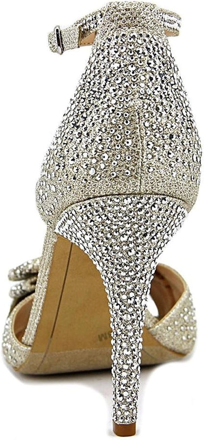 INC International Concepts Womens Risha2 Fabric Peep Toe Champagne Size 5.5 M US
