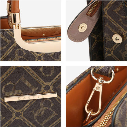Womens Handbag Top Handle Shoulder Bag Tote Satchel Purse Work Bag with Matching Wallet