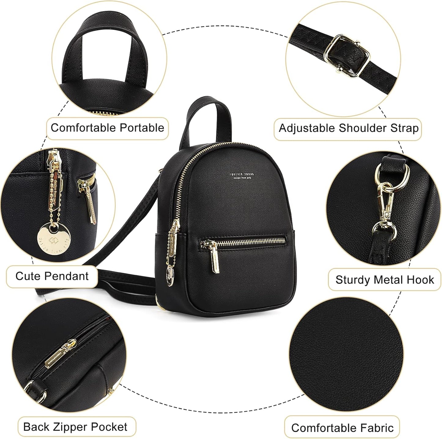 Women Mini Backpack Purse
