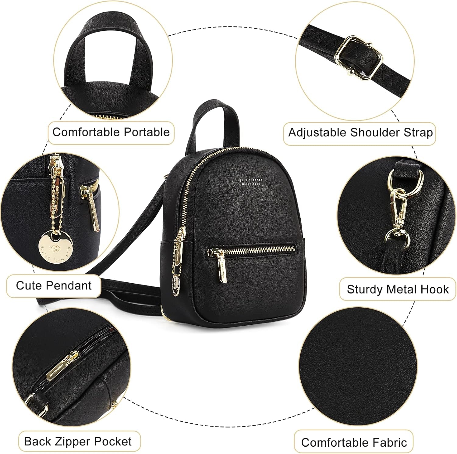 Women Mini Backpack Purse
