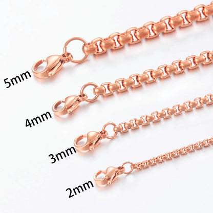 Stainless Steel Rose Gold Color Ladies Necklace High Quality Fashion Jewelry Can Wholesale