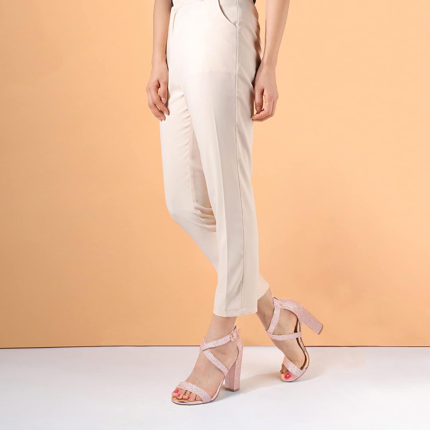 Women'S Chunky High Heel Sandal Strappy Open Toe Ankle Strap Dress Shoes for Women Bridesmaid Ladies in Wedding Bridal Evening Homecoming Prom