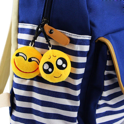 Emoticon Keychain, Emoticon Plush Key Chain Bulk Toy Valentine'S Day Gifts Birthday Party Favors Supplies, Treasure Box Rewards Carnival Prizes Easter Basket Stuffers for Kids, 2" Set of 30