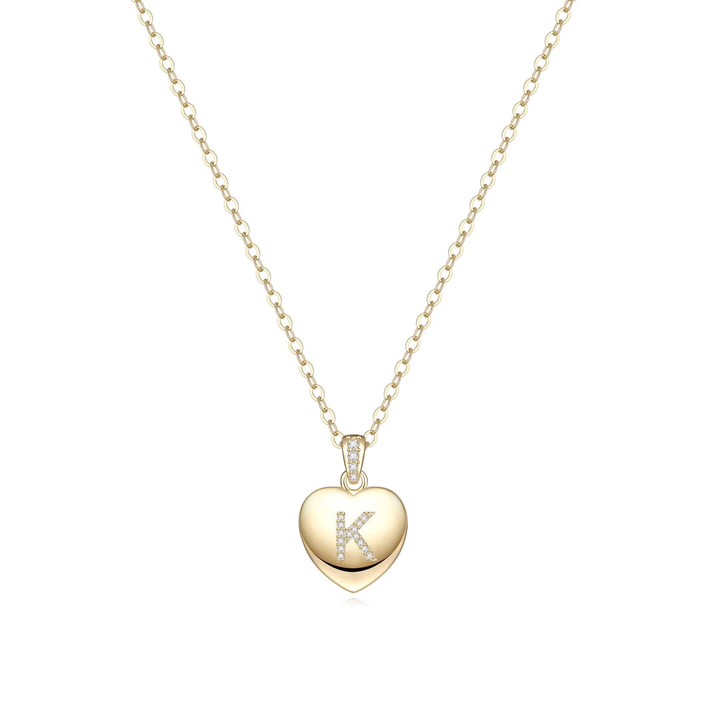 Initial Necklace for Women 14K Gold Plated Cubic Zirconia Letter Pendant Necklace for Women Birthday Christmas Mothers Day Gifts
