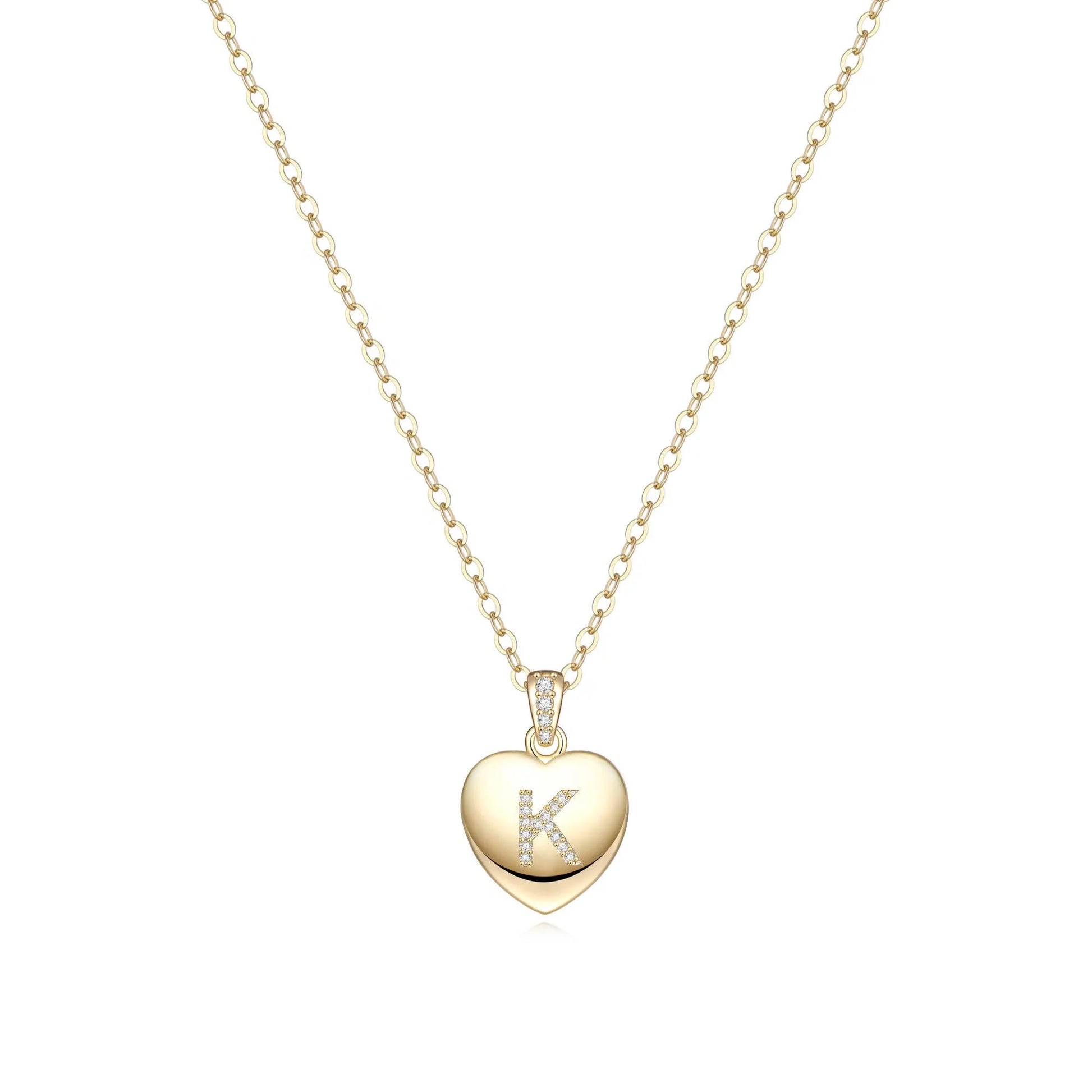 Initial Necklace for Women 14K Gold Plated Cubic Zirconia Letter Pendant Necklace for Women Birthday Christmas Mothers Day Gifts