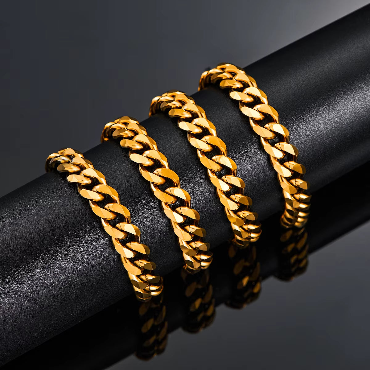 3.6Mm/5Mm/6Mm/7Mm/8Mm Gold Color Stainless Steel Cuban Link Chains Classic Men Boy Curb Chunky Necklace 14 to 30 Inches