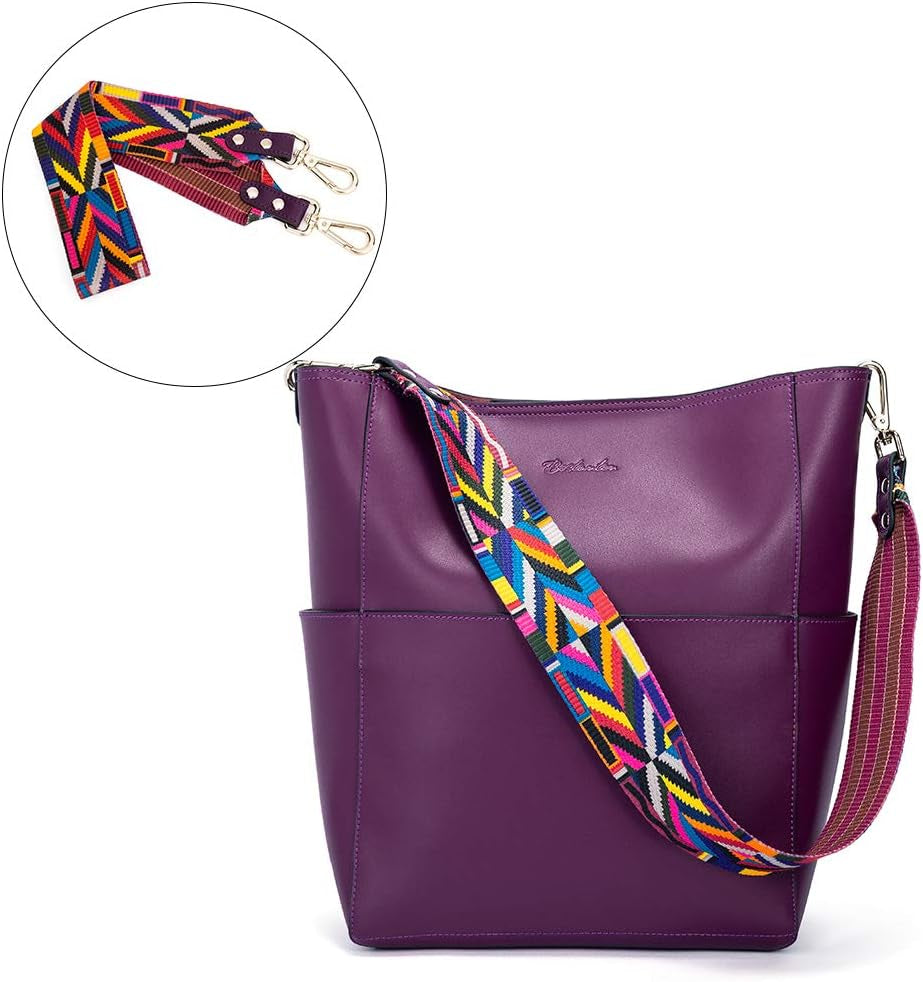Women'S Leather Designer Handbags Tote Purses Shoulder Bucket Bags