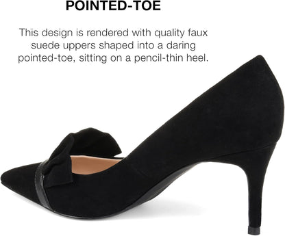 Journee Womens Marek Pointed Toe Mid Heel Pumps