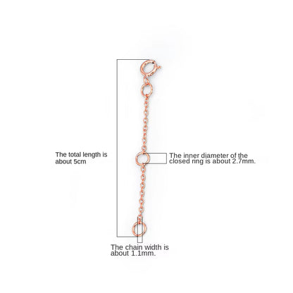Necklace Extension Chain Tail 925 Silver Sterling Silver Bracelet DIY Accessories Chain Adjustment Chain Extension