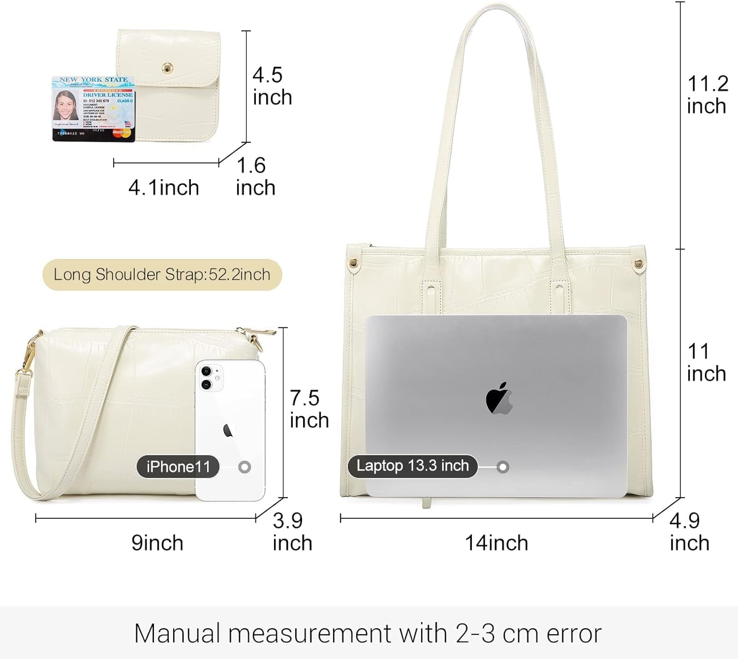 Purses for Women Fashion Tote Handbags Coach Satchel Shoulder Bags Wallet Set 3Pcs Black with Top Handle
