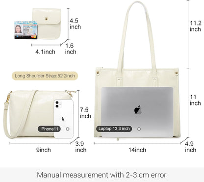 Purses for Women Fashion Tote Handbags Coach Satchel Shoulder Bags Wallet Set 3Pcs Black with Top Handle