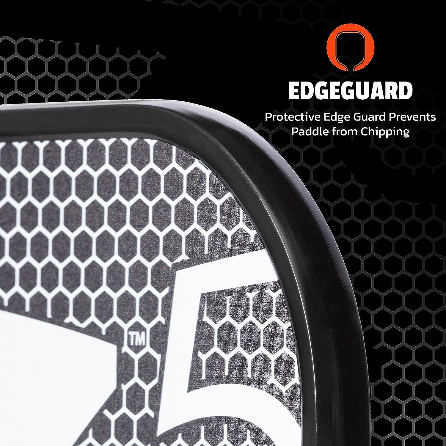 Graphite Z5 Pickleball Paddle (Graphite Carbon Fiber Face with Rough Texture Surface, Cushion Comfort Grip and Nomex Honeycomb Core for Touch, Control, and Power),White