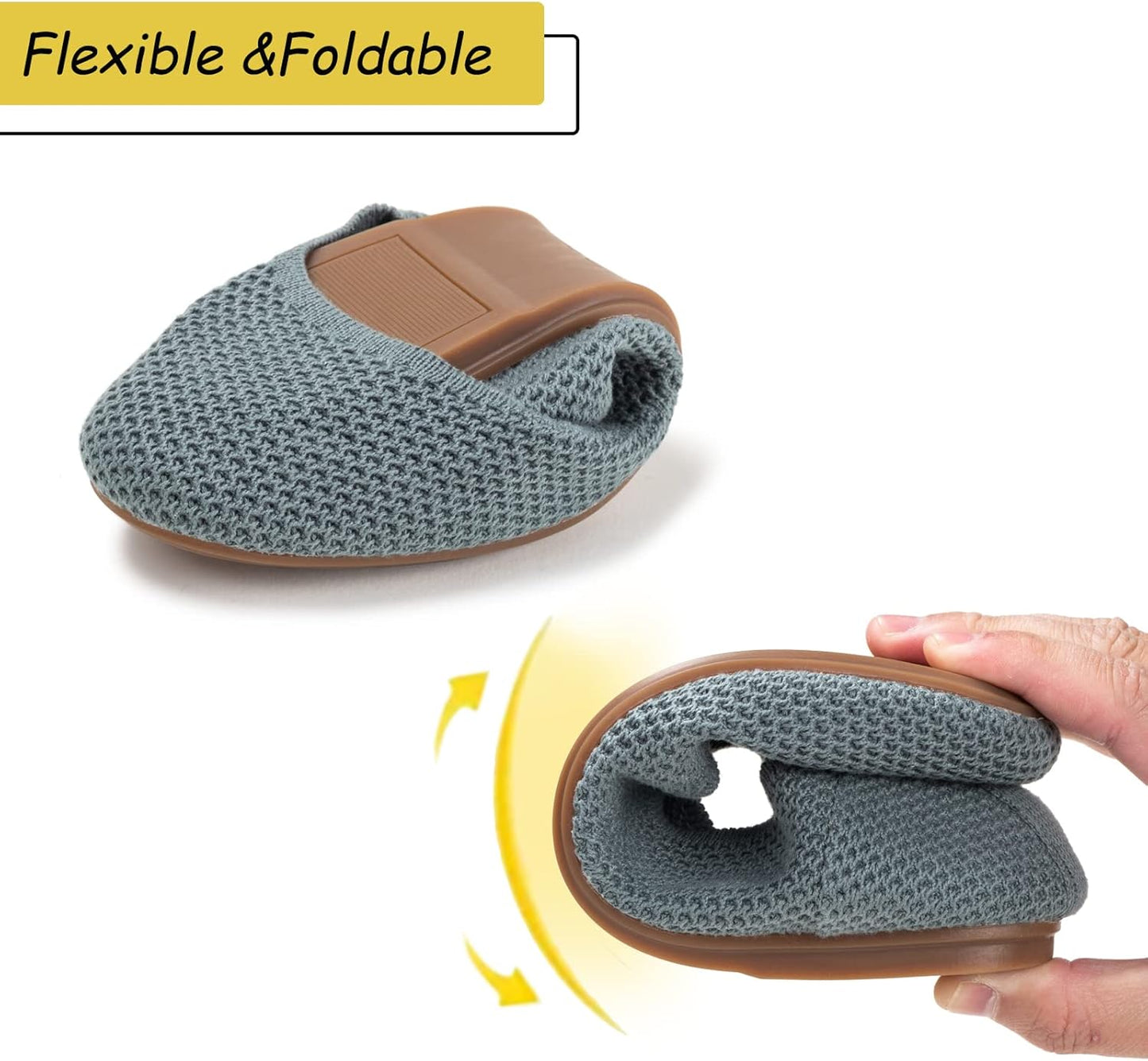 Women’S Ballet Flat Shoes Knit Dress Shoes round Toe Slip on Ballerina Flats for Woman Low Wedge Comfort Soft