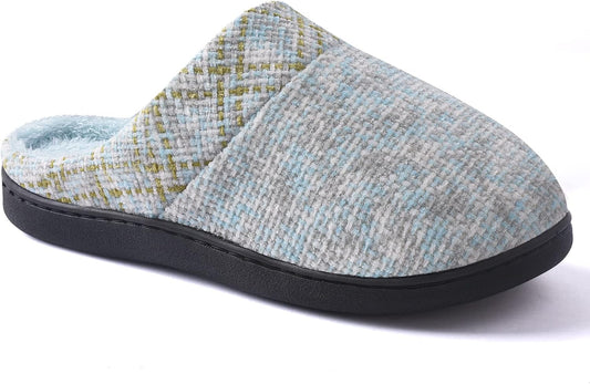 House Bedroom Slippers for Women Tasman Shoes Indoor and Outdoor with Fuzzy Lining Hard Sole Memory Foam Slip on （Wine, 11/12）