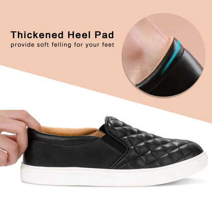 Womens Loafers Slip on Sneakers for Women Comfort Low Top Casual Shoes with Memory Foam Black Size 8.5