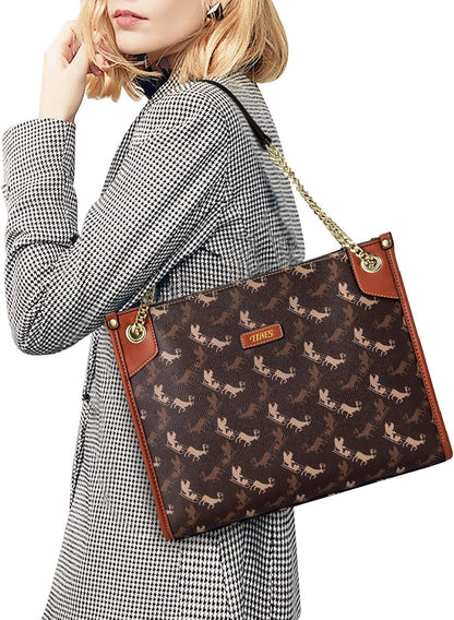 Women'S Top-Handle Handbags and Purses for Ladies Fashion Vegan Leather Satchel Tote Bags Vintage Shoulder Bag