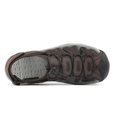 Men Fisherman Sandals Casual Hiking Sandals Comfort Outdoor Sport Shoes Summer 160912-M-NEW BROWN/BLACK/ORANGE Size 9.5