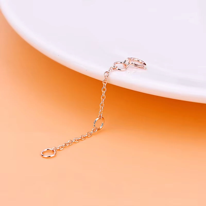 Necklace Extension Chain Tail 925 Silver Sterling Silver Bracelet DIY Accessories Chain Adjustment Chain Extension