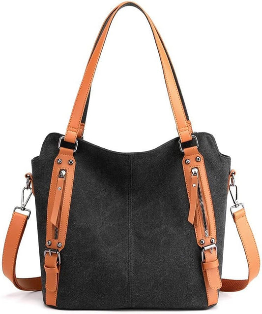 Women Tote Handbags Hobo Shoulder Bags Lightweight Canvas Purse Fashion Large Capacity Bags
