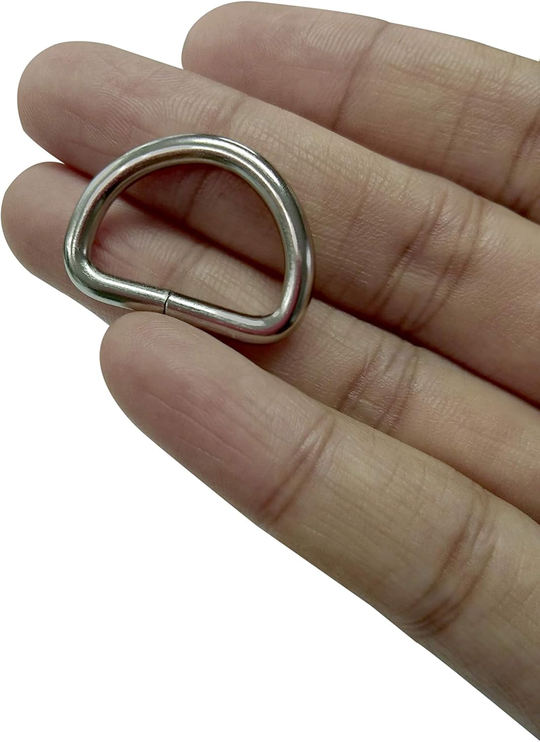 50 Pack of Metal D Rings Heavy Duty 3/4 Inch D-Rings for Sewing, Keychains, Belts and Dog Leash