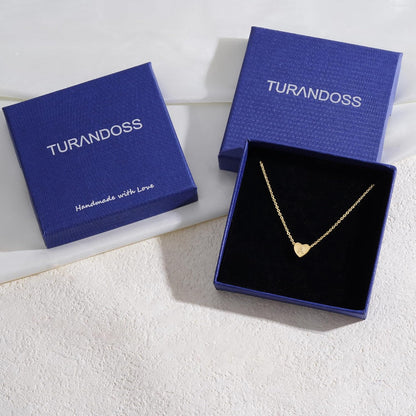 Heart Initial Necklaces for Women Girls - 14K-Gold-Plated Heart Pendant Letter Alphabet Necklace Letter Initial Necklace Gifts for Girls Teens