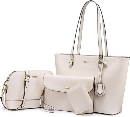 Handbags for Women Shoulder Bags Tote Satchel Hobo 3Pcs Purse Set