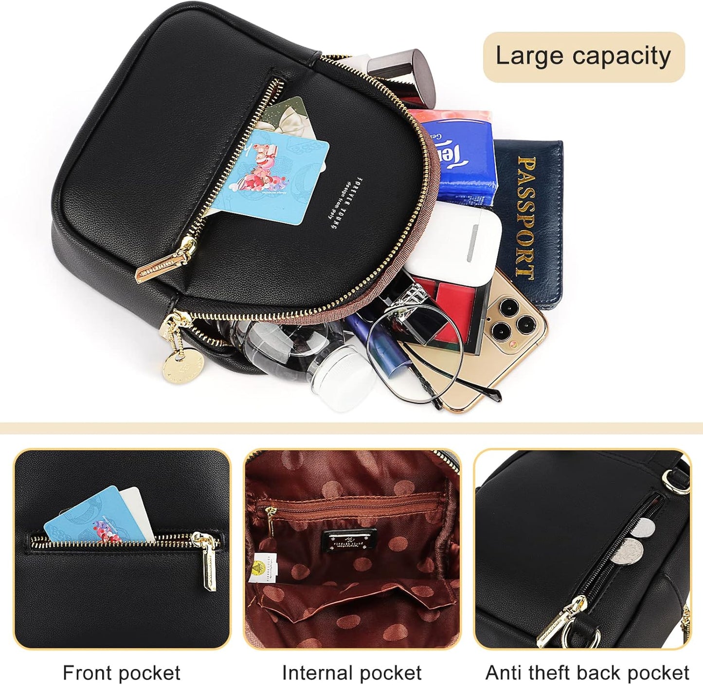 Women Mini Backpack Purse