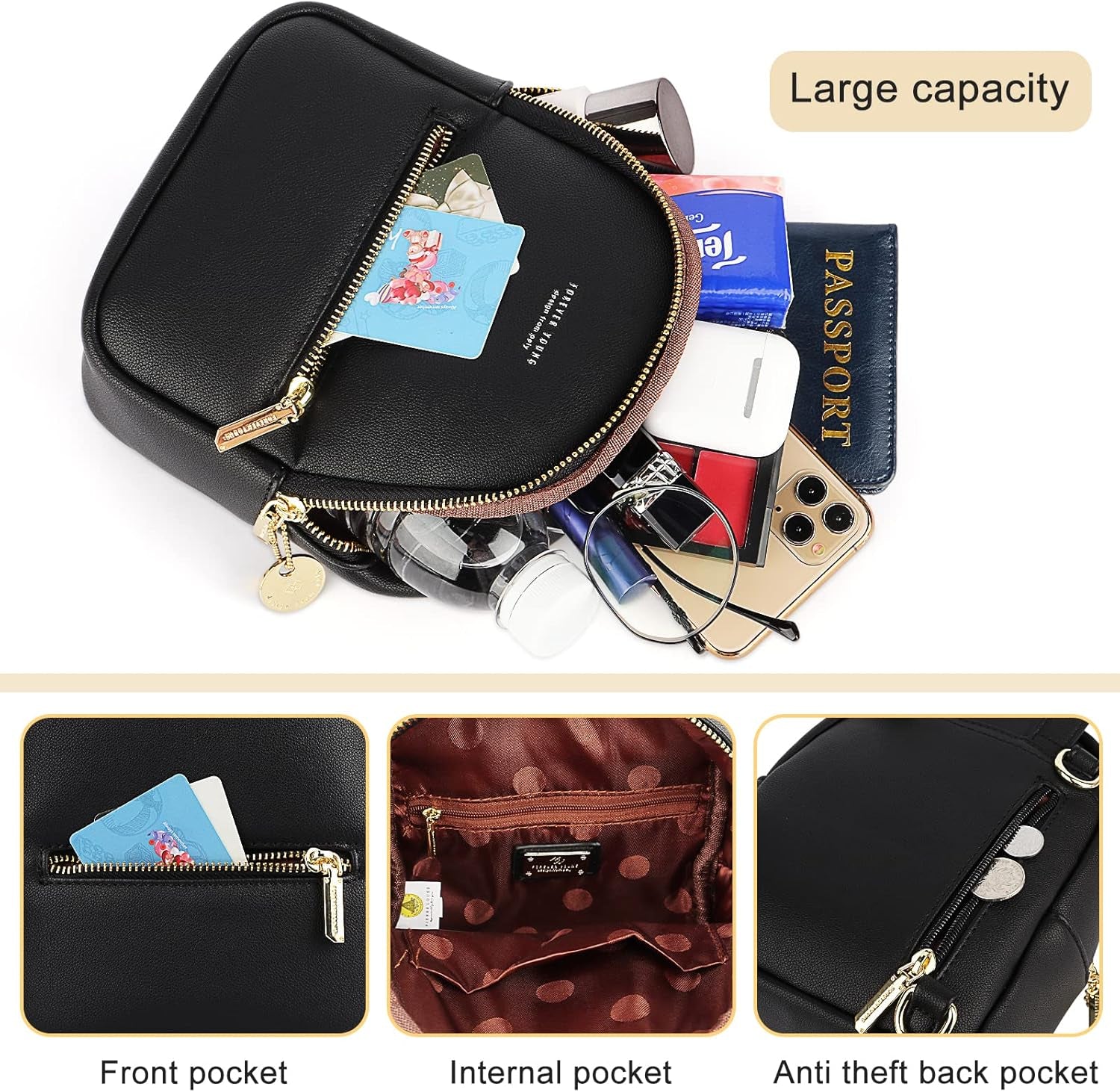 Women Mini Backpack Purse