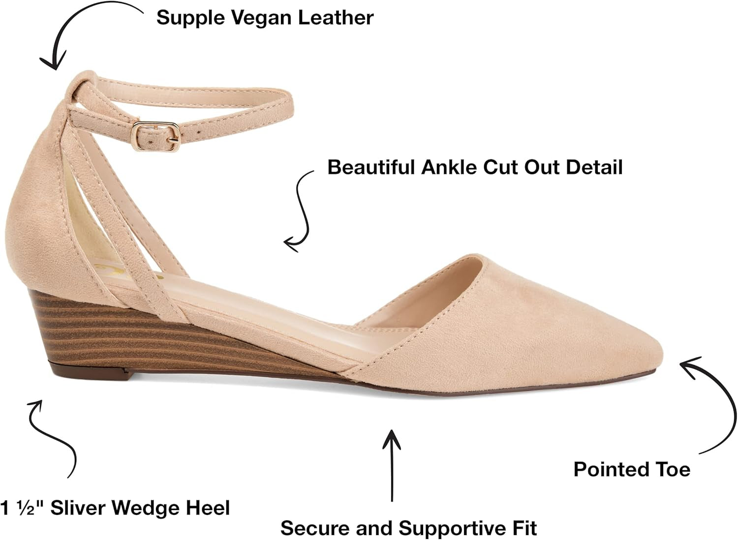 Journee Women'S Arkie Sliver Wedge