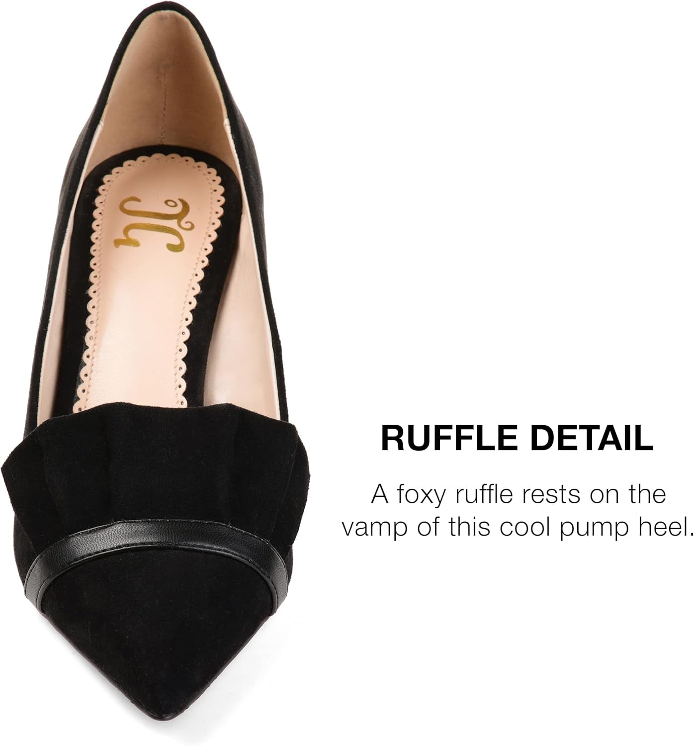 Journee Womens Marek Pointed Toe Mid Heel Pumps