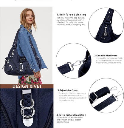 Angelkiss Hobo Purses and Handbags for Women Satchel Handbag Women Purses Large Daily Shoulder Bags