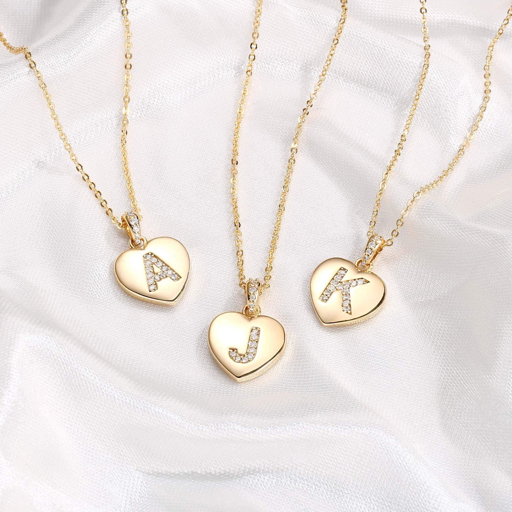 Initial Necklace for Women 14K Gold Plated Cubic Zirconia Letter Pendant Necklace for Women Birthday Christmas Mothers Day Gifts