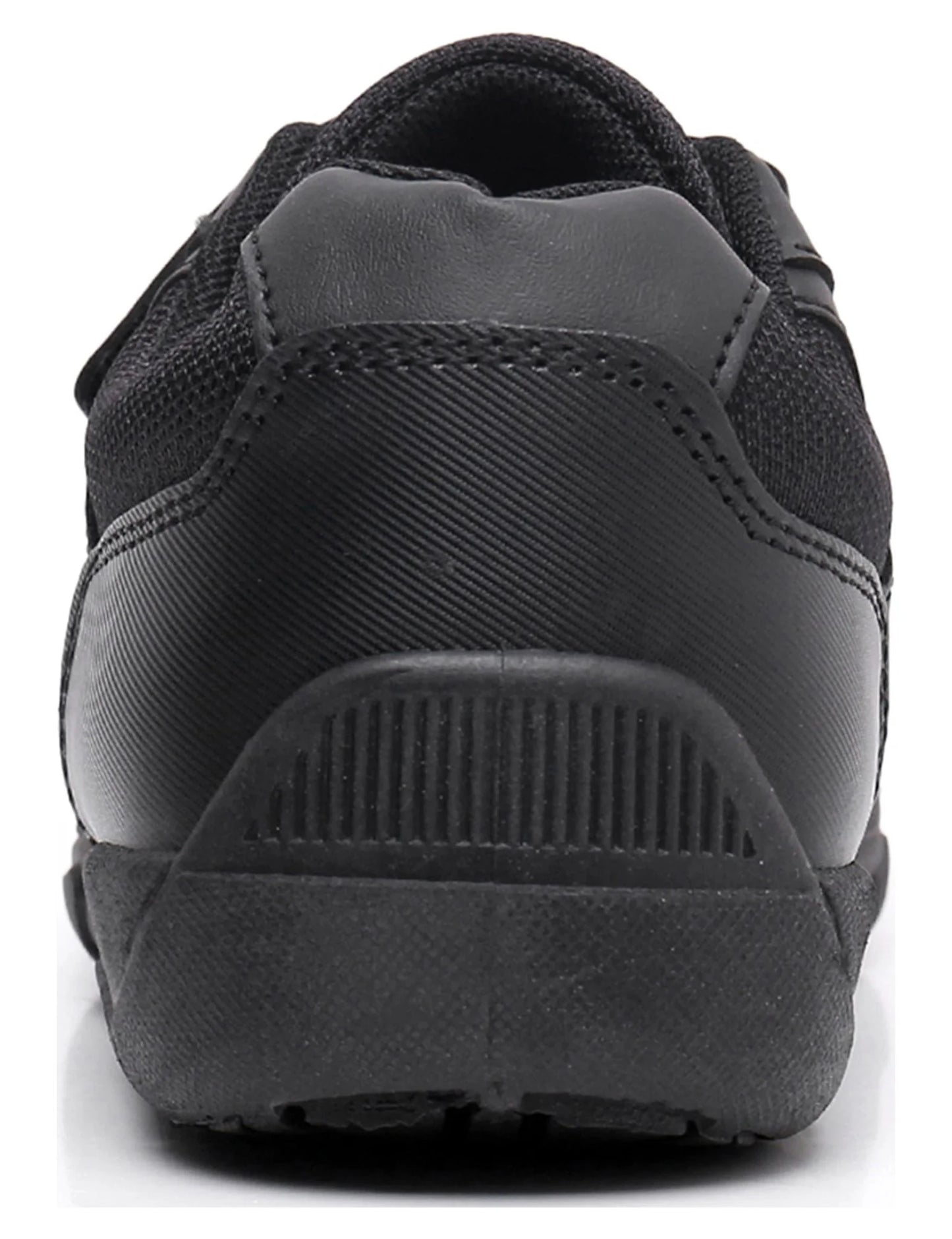 Boys School Uniform Dress Shoe Loafer Shoes Double Hook and Loop (Color : Black, Size : 5 Big Kid)