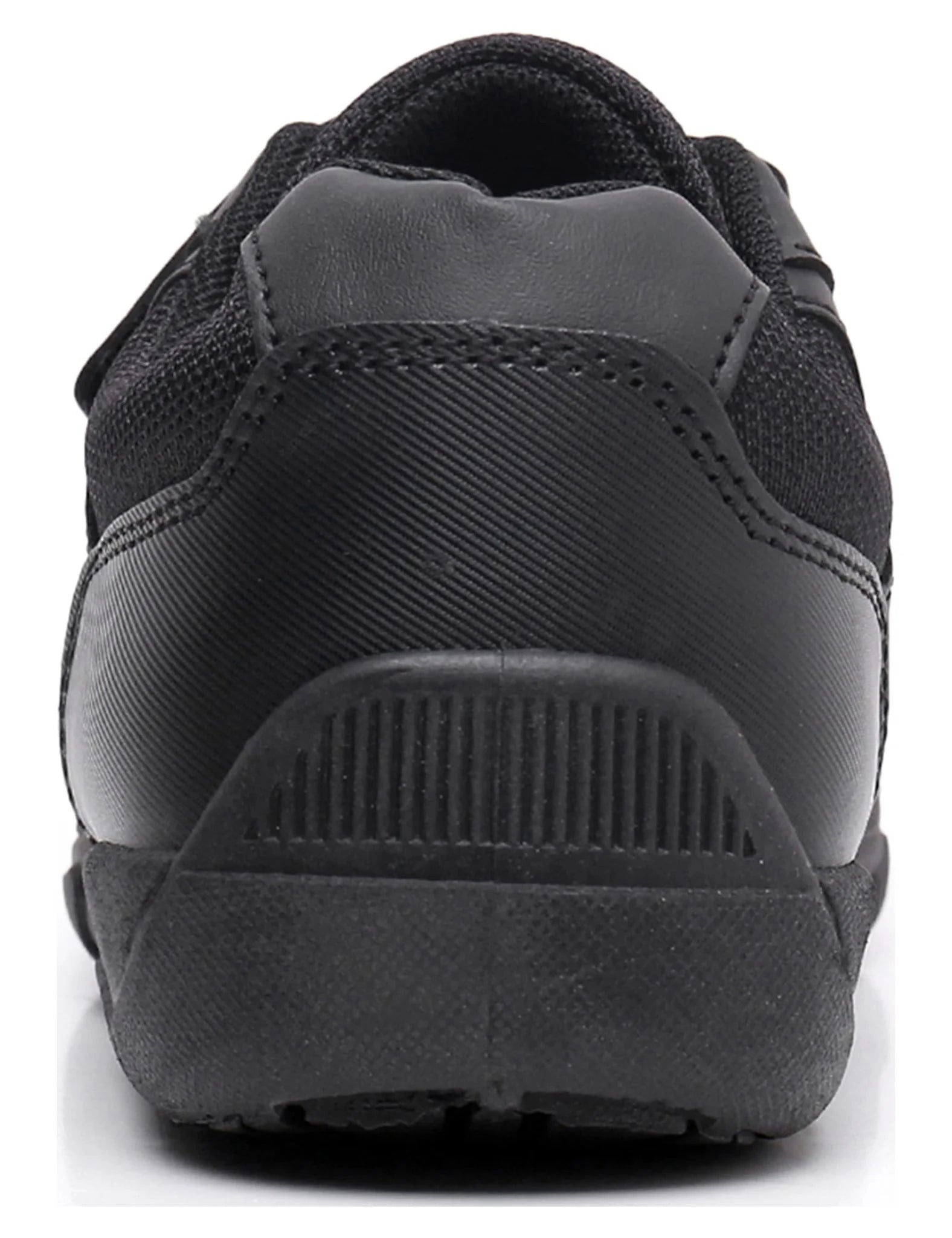 Boys School Uniform Dress Shoe Loafer Shoes Double Hook and Loop (Color : Black, Size : 5 Big Kid)