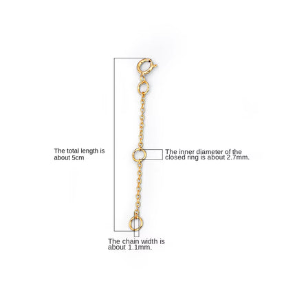 Necklace Extension Chain Tail 925 Silver Sterling Silver Bracelet DIY Accessories Chain Adjustment Chain Extension
