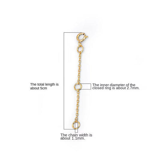 Necklace Extension Chain Tail 925 Silver Sterling Silver Bracelet DIY Accessories Chain Adjustment Chain Extension