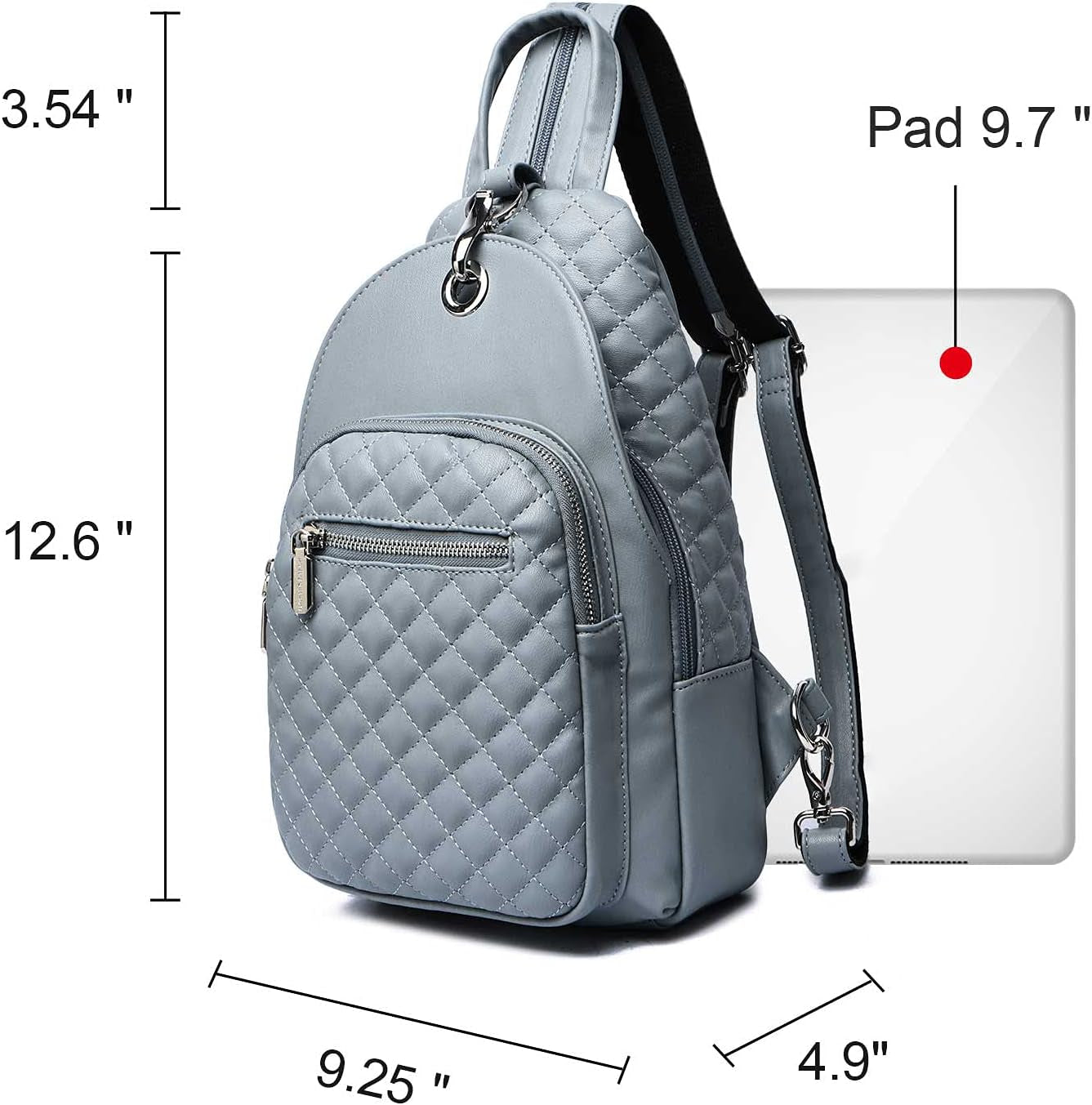PU Leather Small Backpack Purse for Women,Small Crossbody Sling Bag Multipurpose Chest Bag for Women Cycling (Blue)