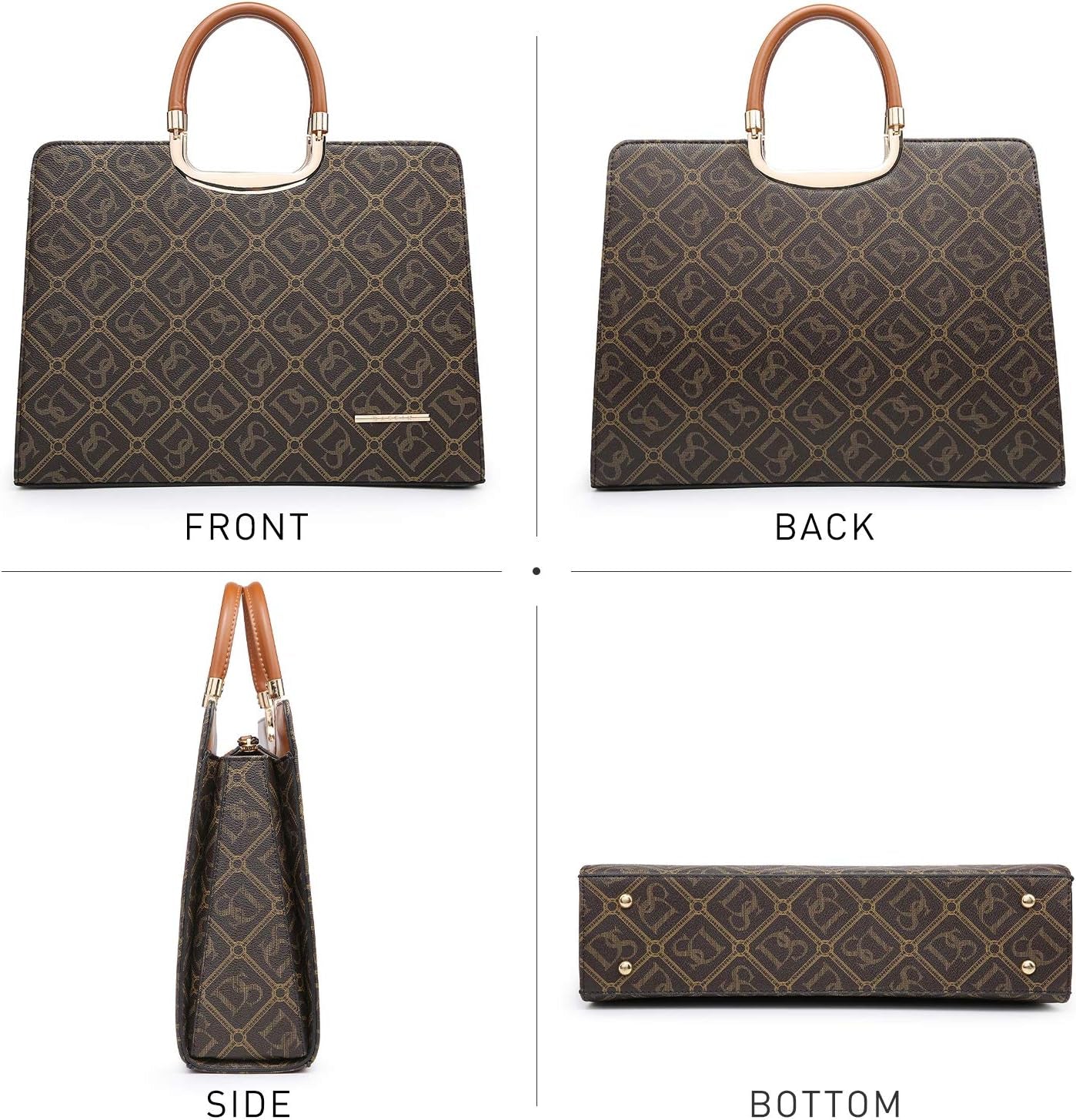 Womens Handbag Top Handle Shoulder Bag Tote Satchel Purse Work Bag with Matching Wallet